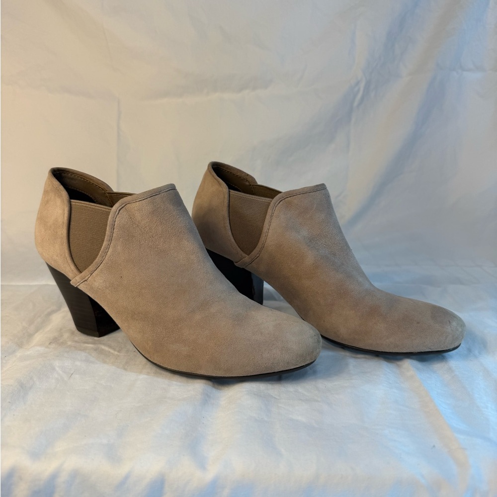 Vaneli Beige Ankle Booties